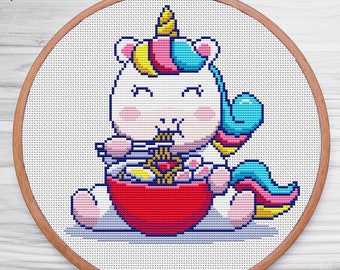 PDF Unicorn Cross Stitch Pattern, Nursery Cross Stitch Pattern, PDF Cross Stitch Pattern