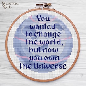 Memorial Cross Stitch Quote, Memorial Gift for Loss