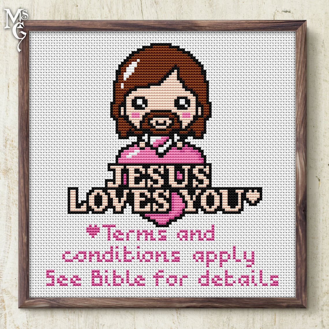 Jesus Loves You Cross Stitch Pattern Christ Cross Stitch | Etsy