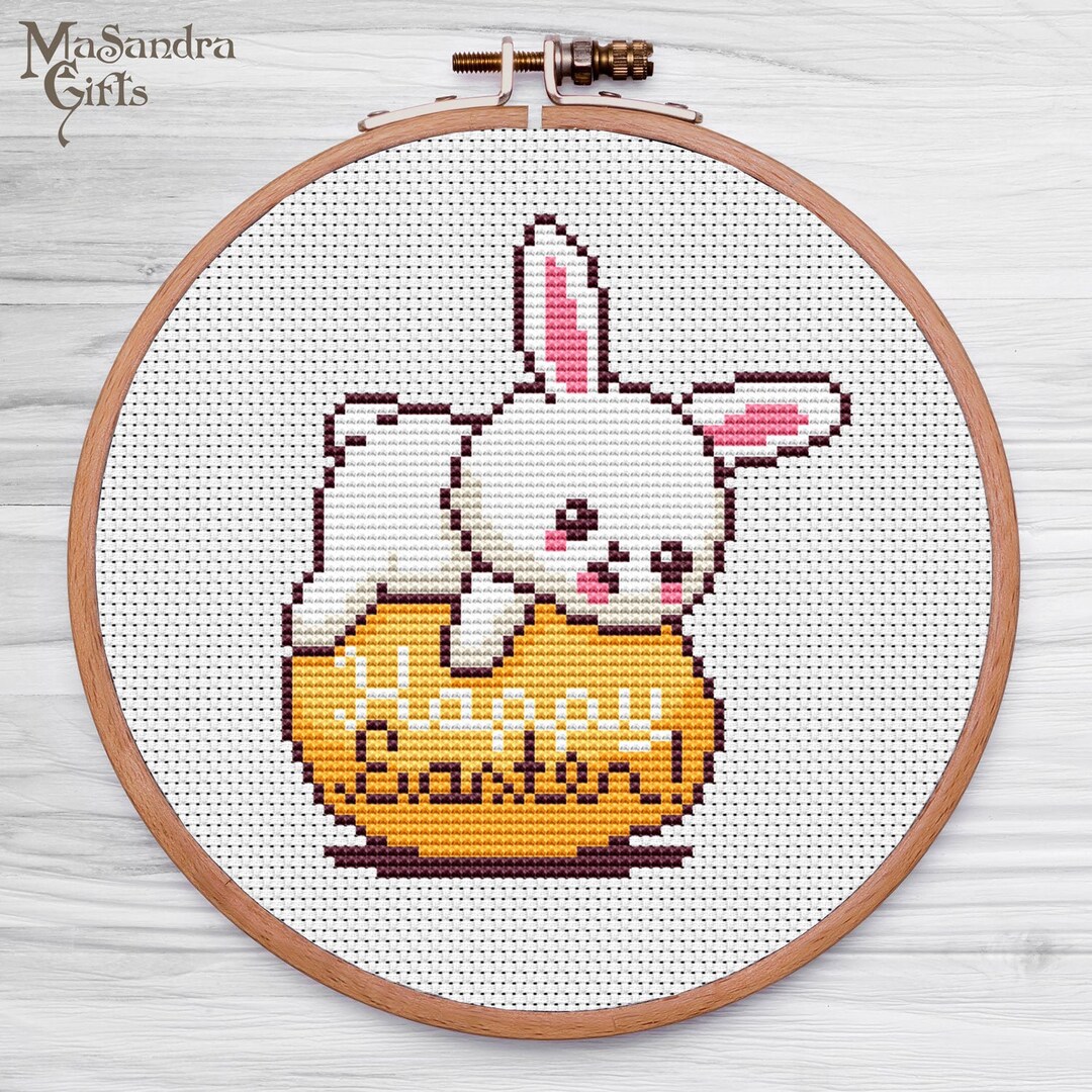 Happy Easter Stitch Pattern, Bunny Cross Stitch Pattern - Etsy
