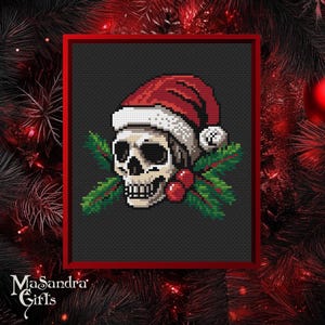 Creepmas Santa Skull Cross Stitch Pattern: Gothic Xmas (PDF Pattern)