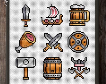 Wikinger Kreuzstichmuster: Keltisches Lesezeichen Design (PDF-Muster)