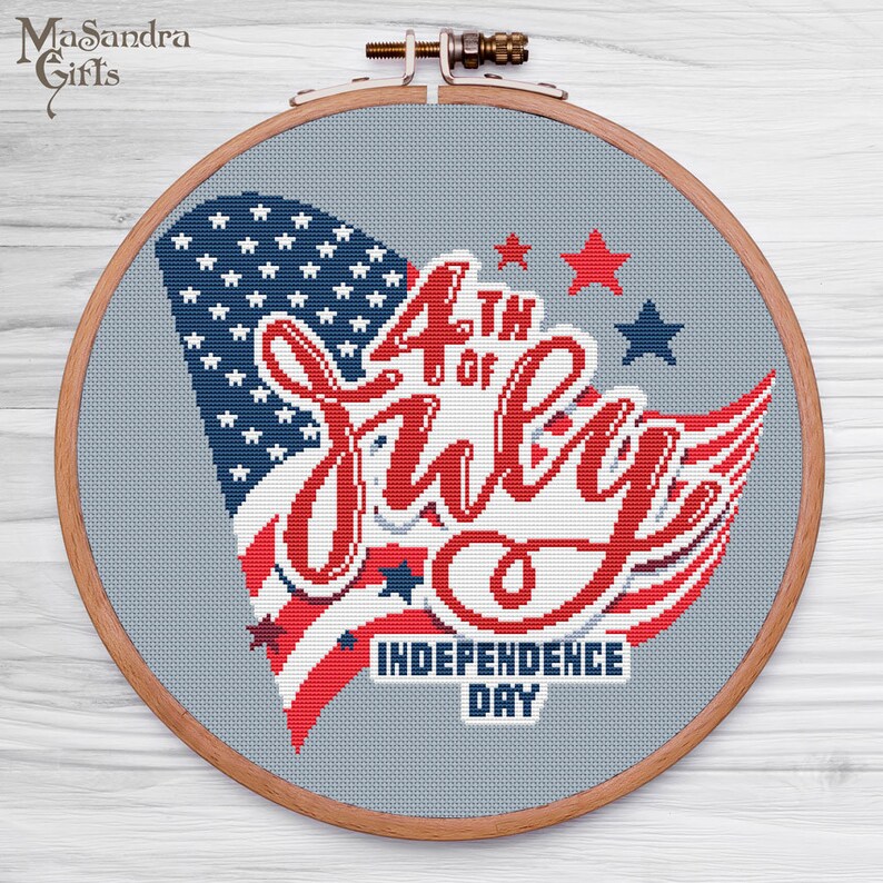 4th of July Cross Stitch Pattern | Etsy