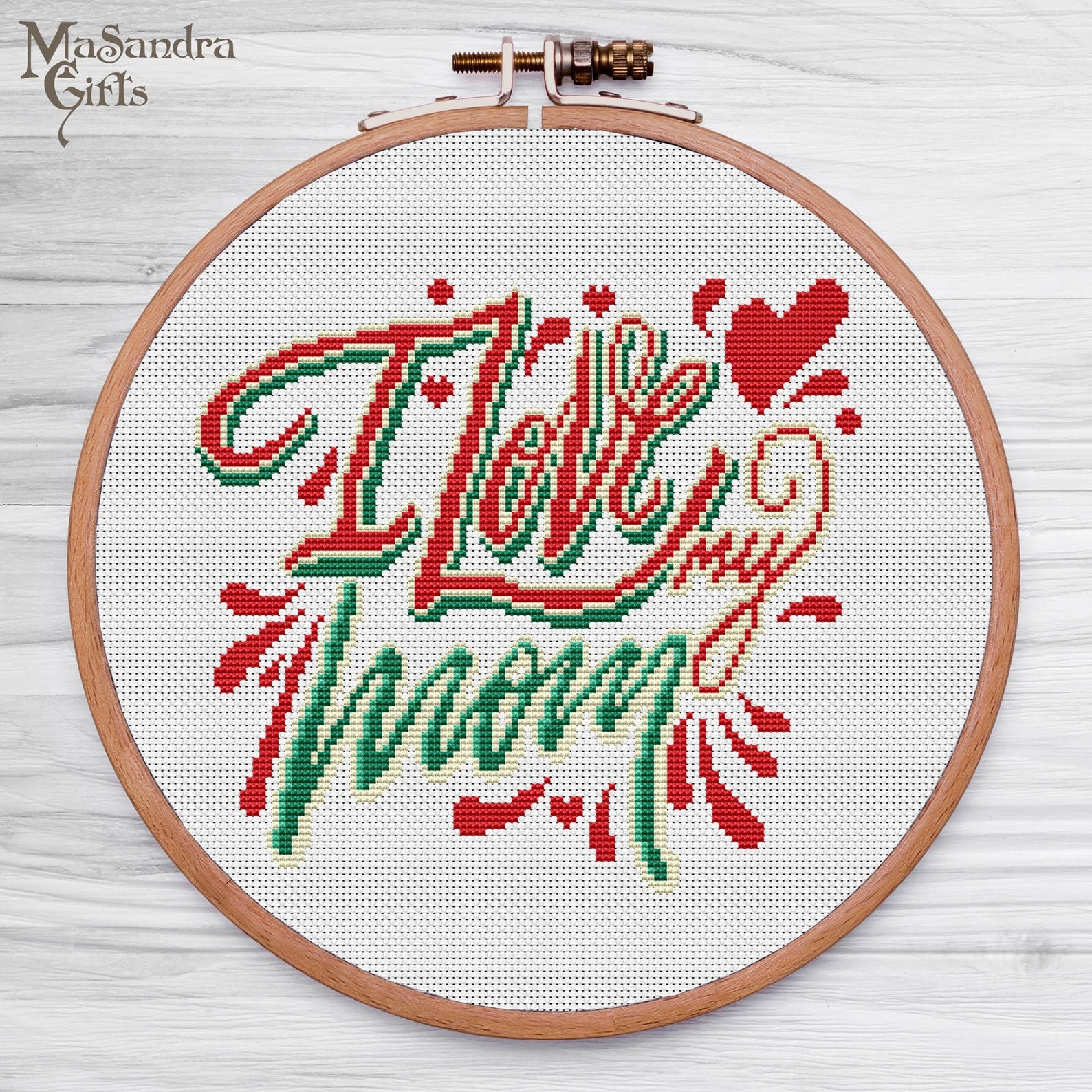 Mother's Day Cross Stitch Pattern I Love My Mom Cross - Etsy