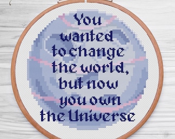 Memorial Cross Stitch Quote, Memorial Gift for Loss