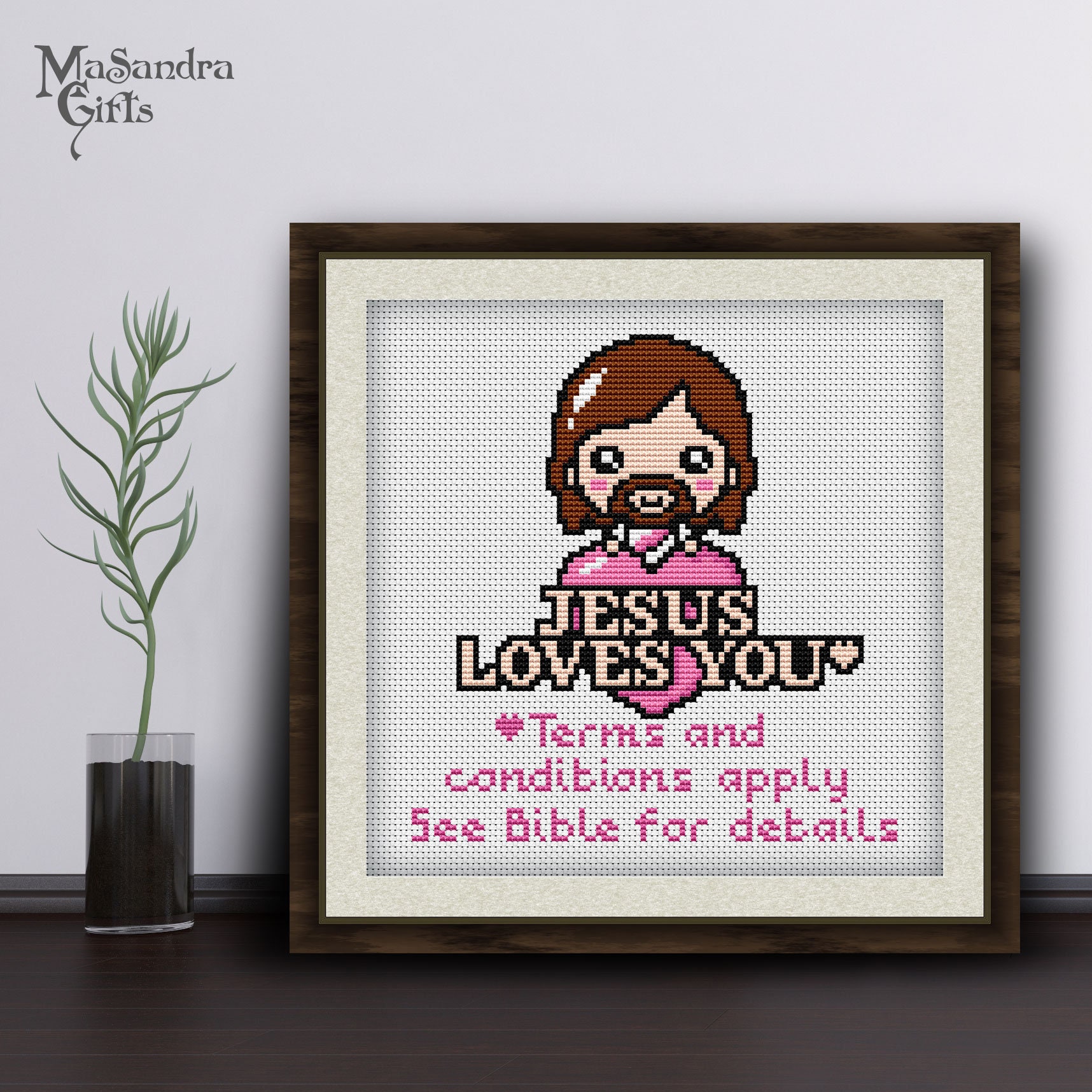 Jesus Loves You Cross Stitch Pattern Christ Cross Stitch | Etsy