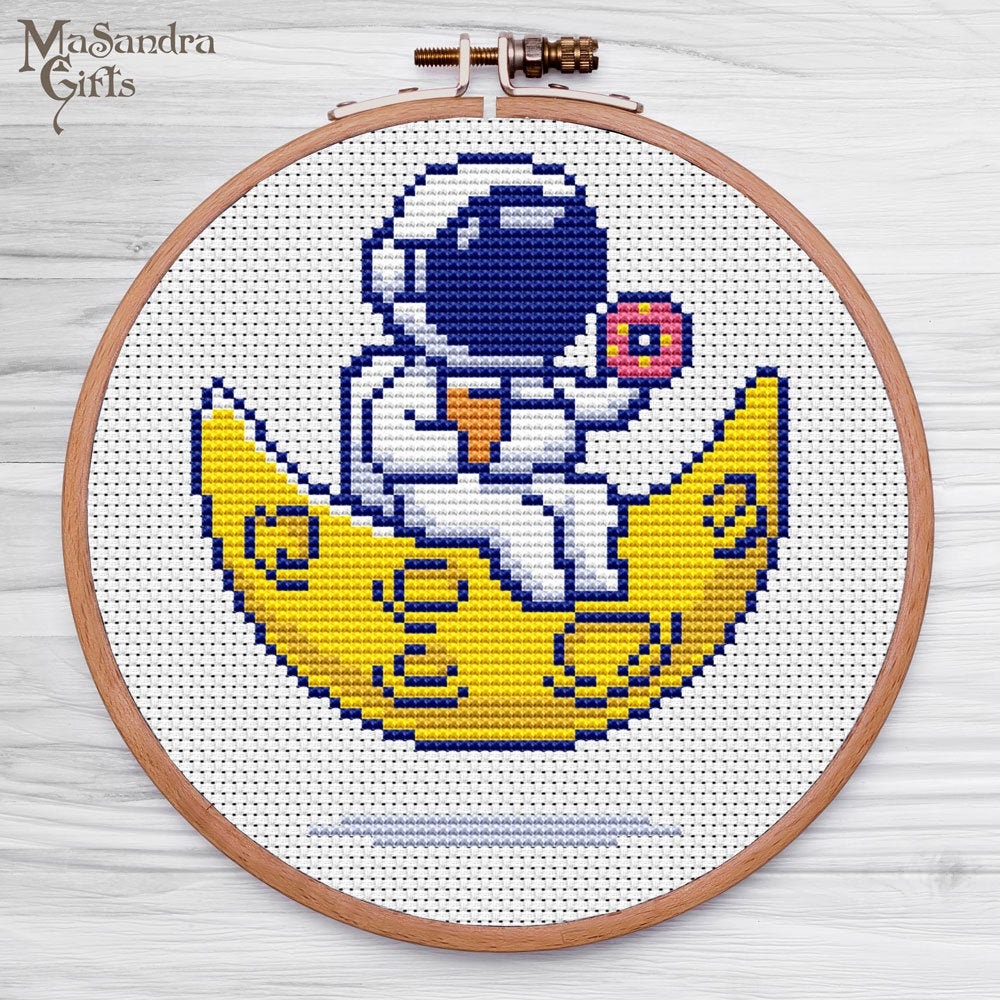 Grafico Ponto Cruz Astronauta Astronaut Cross Stitch Pattern Mini Cross Stitch Pattern | Etsy