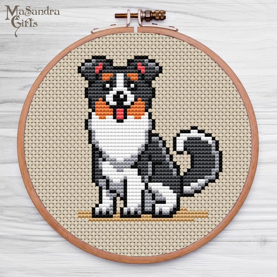 Australian Shepherd Cross Stitch Pattern Dog Cross Stitch Etsy