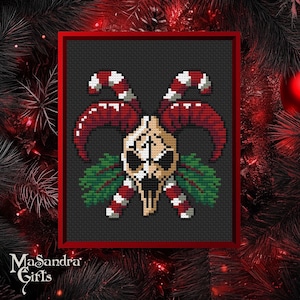 Creepmas Goat Cross Stitch Pattern: Satanic Baphomet Embroidery (PDF Pattern)