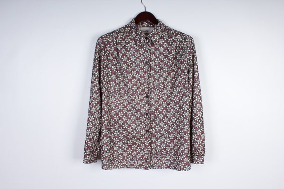Gray Jersey Womens' Blouse Elastic Grey Lavander