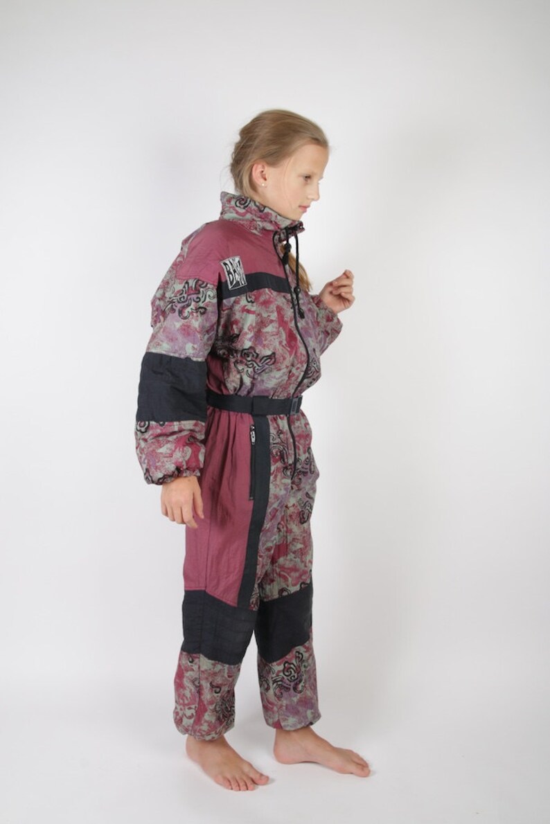 Ski Suit One Piece Multi Color Snowsuit Hipster Children's Etsy