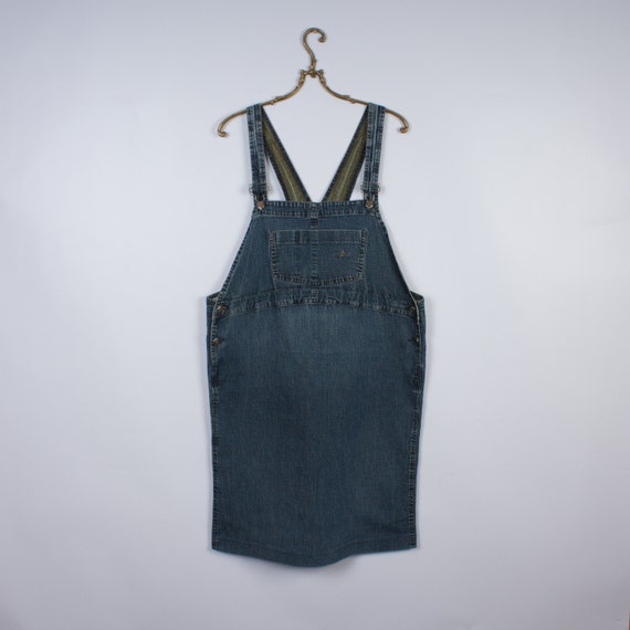 maternity denim overall dress