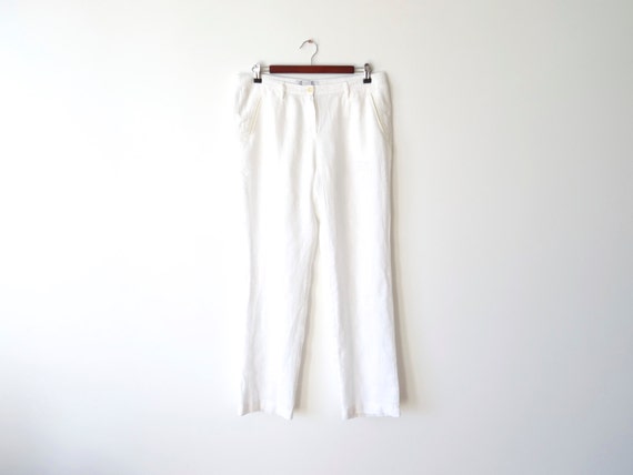low rise linen pants