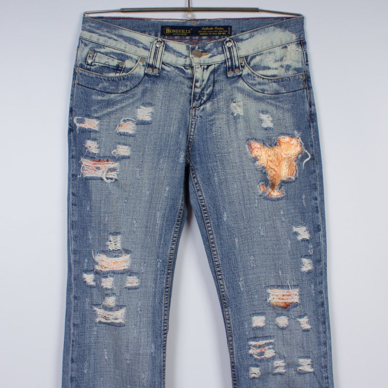 bleached ripped jeans