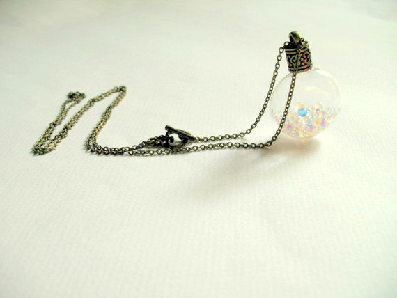 Glass Vial Necklace, Glass Bottle Necklace, Glass Necklace, Bottle