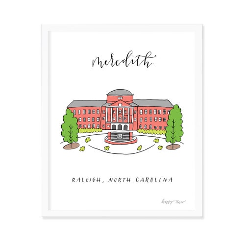 Raleigh North Carolina Map Downtown Art Print / NCSU Poster / Etsy