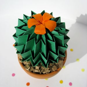 Origami Paper Cactus Succulent House Plant - Pianta alternativa - Cactus Plant Gift - Home Decor Gift - Office Colleague Gift