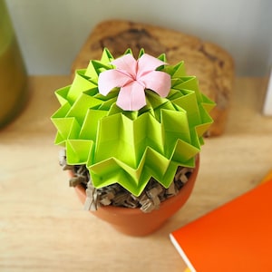 Cactus Succulent Origami Paper House Plant - Stay Home Gift - 1st Anniversary Gift - Cacti Plant Lover Gift