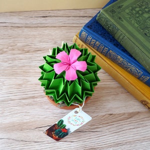 Paper Cactus Succulent Faux Flower House Plant Paper Anniversary Gift Colourful kitsch Home Decor image 2