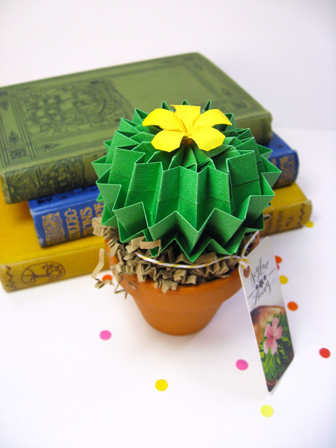 Origami Cactus Paper Office Plant - Indie Home Decor House Warming Gift Lover Gift