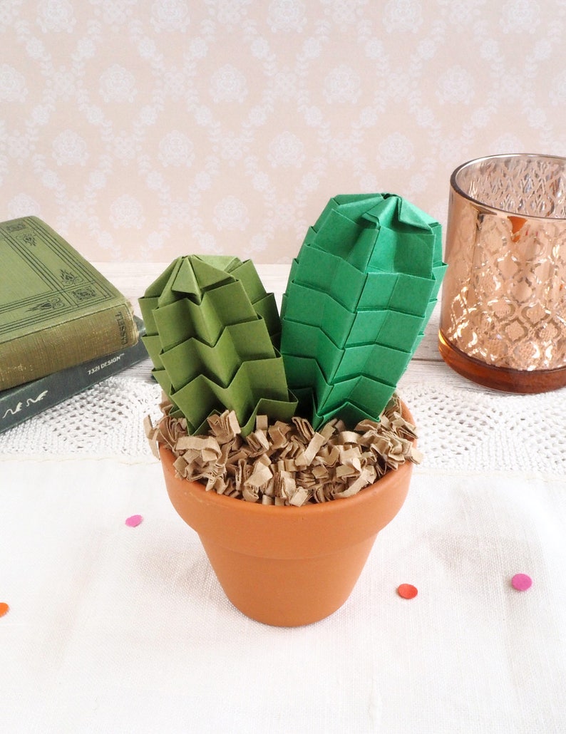 Paper Cactus Succulent Twinny House Plant Office Desk Accessories Cacti Home Decor Birthday Gift For Boyfriend Fathers Day