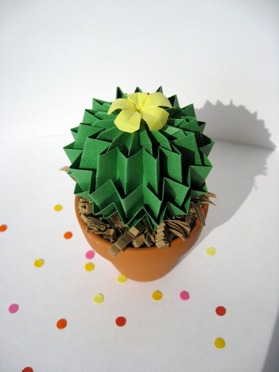 Faux Cactus Succulent Origami House Plant Indie Office Decor - Etsy