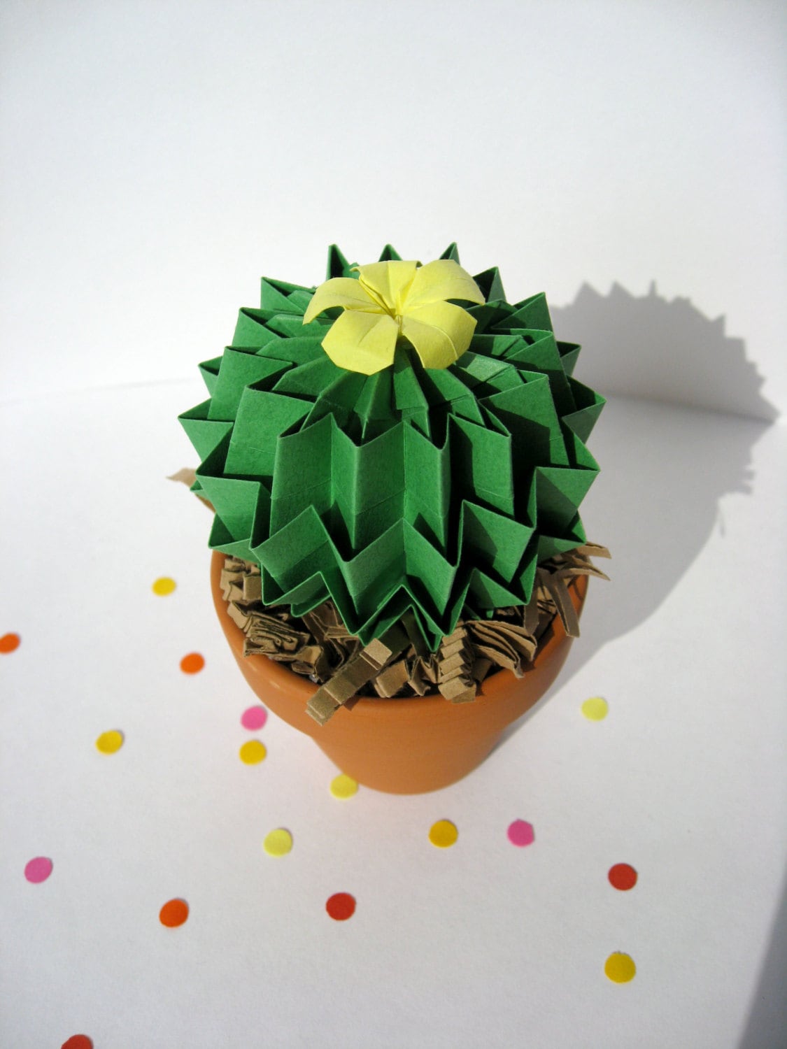 Faux Cactus Succulent Origami House Plant - Indie Office Decor 1Er Anniversaire Cadeau Merci