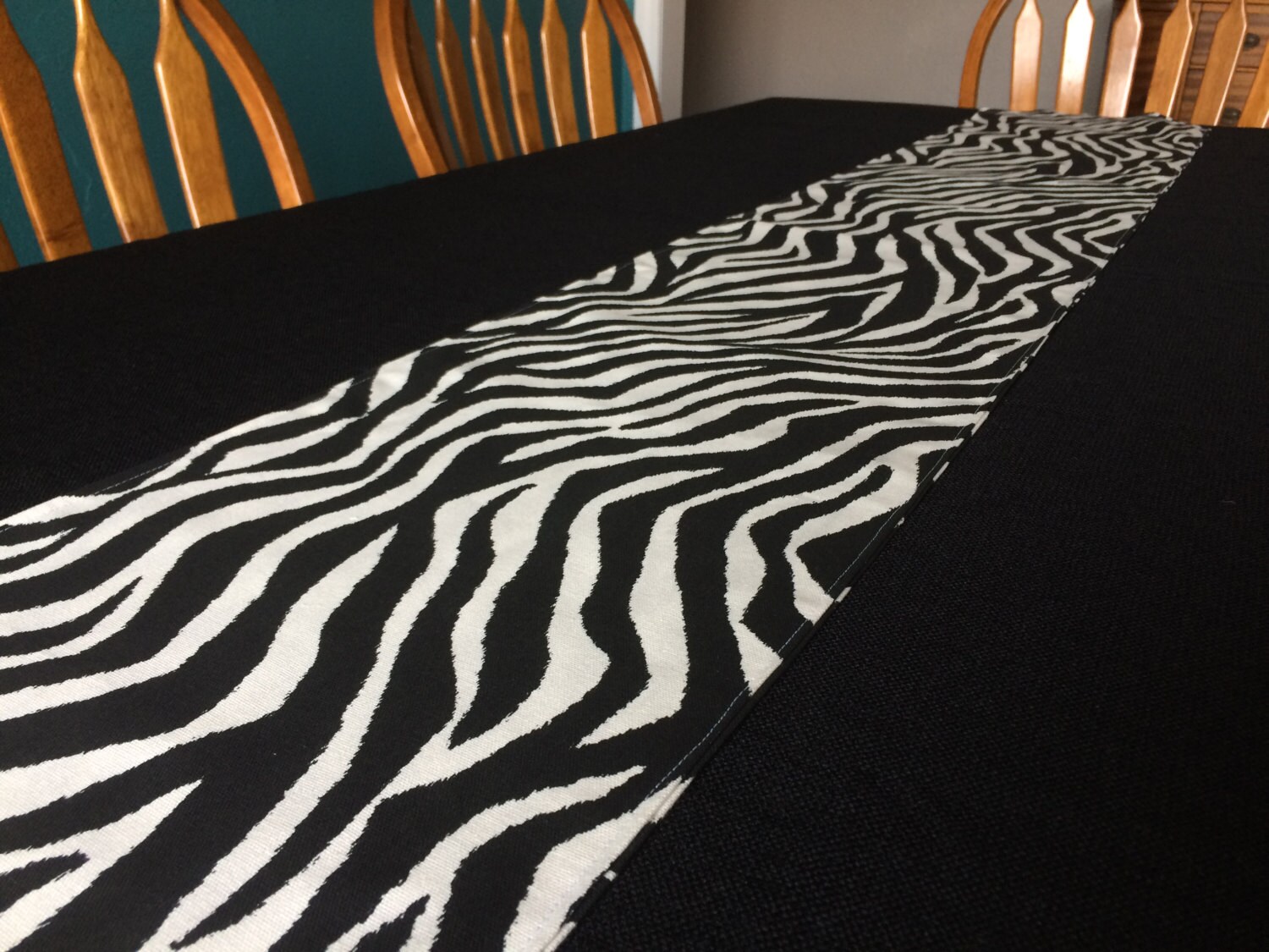 Zebra Table Runner  Etsy