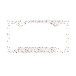 Love Me! Metal License Plate Frame, Cute Car Accessories, Gift for Car Enthusiasts, Custom Car Frame