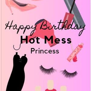 "Hot Mess Geburtstagskarte, ""Bester Freund""."