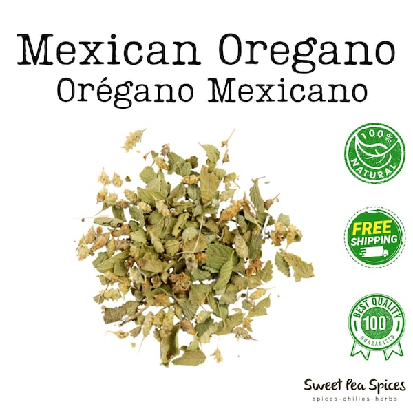 Mexican Oregano, Whole 1 -10lbs Orégano Mexicano Entero - Soups, Sauces & Salsas -Bulk - Premium Quality - Lippia graveolens - Mexican Spice