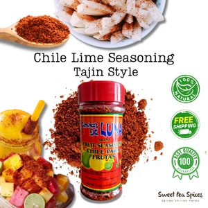 De Luna Mexican Fruit Seasoning  Shaker Bottle - Chile Para Frutas - Chile Lime - Bulk Chile Lime - Sprinkle on Fruits & Vegetables  Deluna