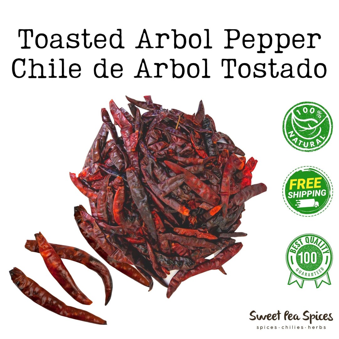 Chile De Arbol Tostado, Toasted Chile De Arbol, Toasted Dried Arbol