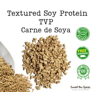 Vegetable Protein Chunks - Bulk - Vegetarian Unflavored Soy TVP Meat Substitute- All Sizes - TVP -  Carne de Soya -  Vegan - Vegetarian