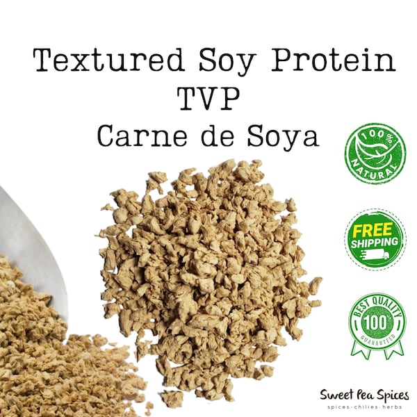 Vegetable Protein Chunks - Bulk - Vegetarian Unflavored Soy TVP Meat Substitute- All Sizes - TVP -  Carne de Soya -  Vegan - Vegetarian