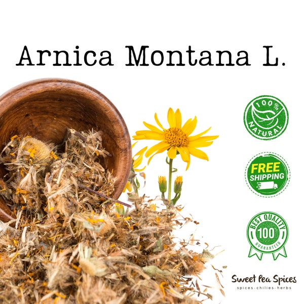 Organic Arnica Montana L.  - Bulk Arnica - Whole Arnica Bulk Herbs -  Arnica Montana - Mountain Daisy - Leopards Bane