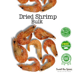 Whole Dried Shrimp  - Bulk - Medium Size - Camaron Entero Seco - Lenten Food - Dried Shrimp Snack - Protein Source - Wholesale Shrimp - USA