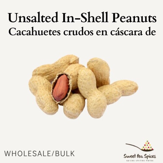 Unsalted Roasted In-Shell Peanuts - Bulk - Cachuetes - USA Grown - Whole Roasted Peanuts - Snacking Peanuts - Concession Stand Fare