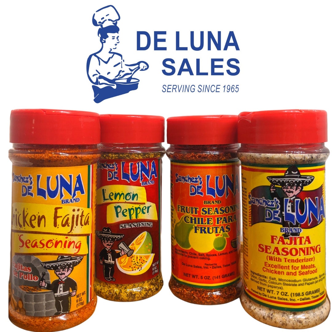 De Luna Jar Seasoning Bundle Fajita Lemon Pepper Chicken