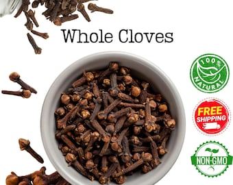 Organic Whole Cloves - Bulk -  Clove Buds - Clavo de Olor - Syzygium aromaticum - Raw, Vegan, Non GMO, Gluten Free | Origin - Sri Lanka