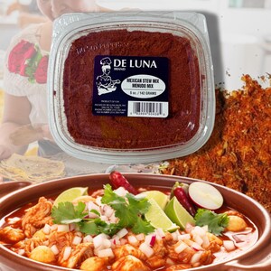 Menudo Seasoning - Sazon para Menudo Rojo - Caldo de Menudo - Authentic Mexican Menudo - Deluna Menudo Mix - Mexican Tripe Soup - Red Chile