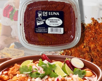 De Luna Menudo Spice Mix | Authentic Mexican Menudo Rojo Seasoning | Tripe Soup & Beef Caldo | Red Chile Sazon