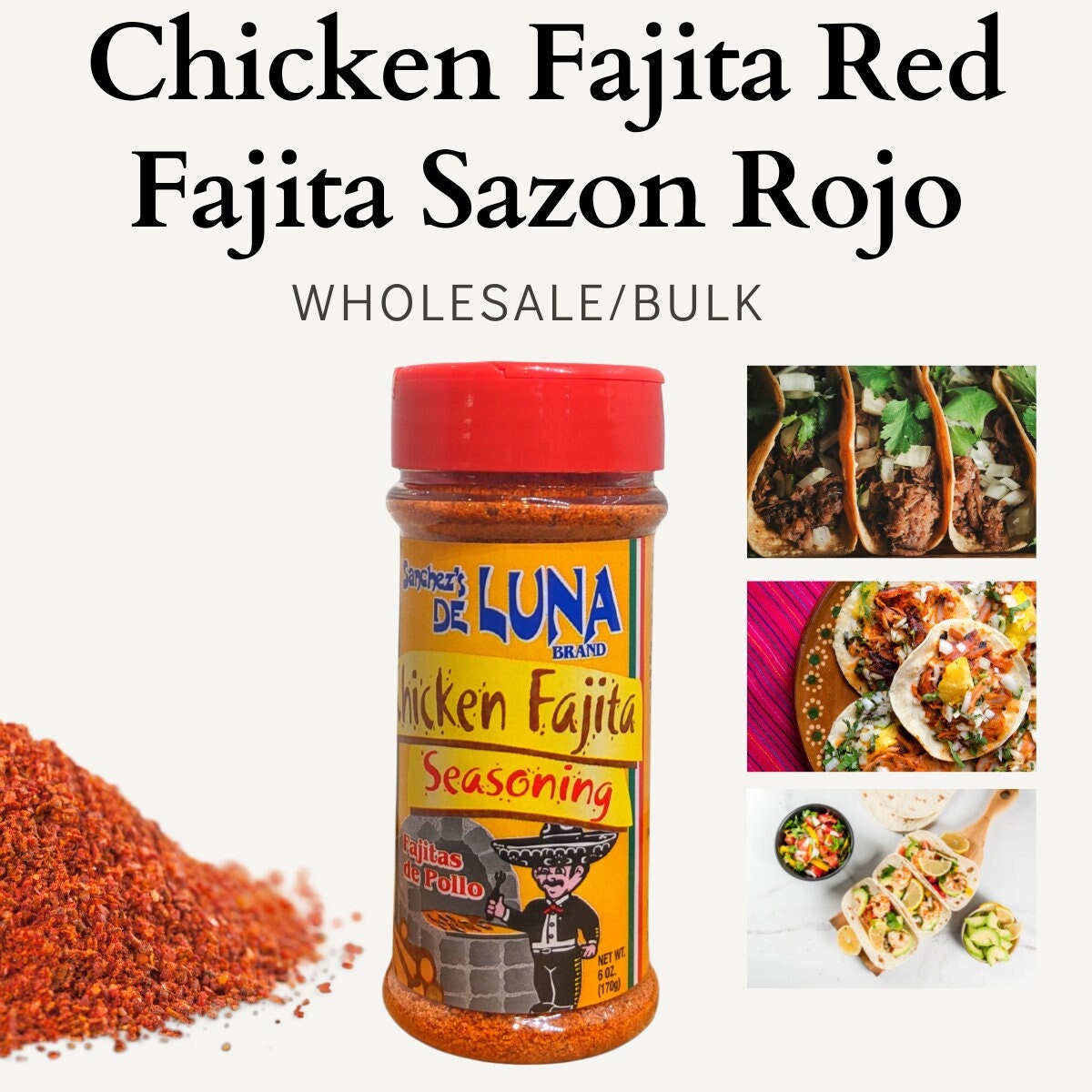 Chicken Fajita Seasoning Red Rojo Sazon 6 Oz Mexican Meat - Etsy