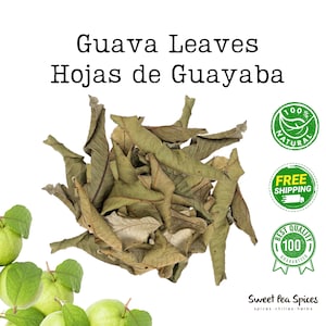 Guava Dried Whole Leaves - Guava Leaf Tea - Hojas de Guayaba Secas -Bulk- Loose Guava Leaf Tea