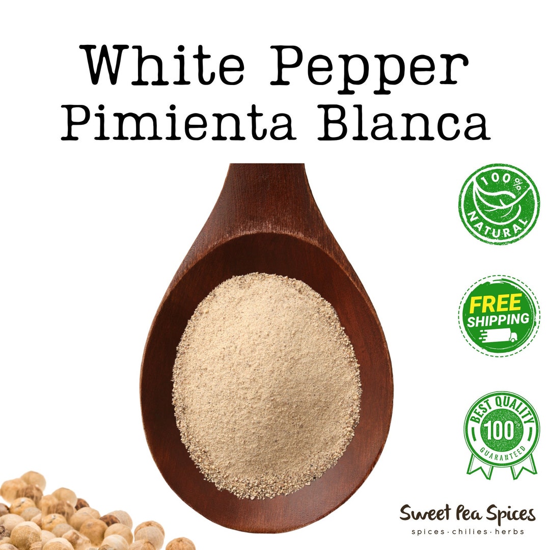 Ground White Pepper All Sizes Pimienta Blanca Freshly Fine Ground