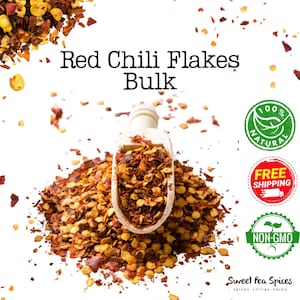 Crushed Red Pepper Flakes - Bulk - Organic Red Pepper Flakes, Crushed -  Capsicum Annuum - Dehydrated - Perfect for Pizza, Pasta, Soups