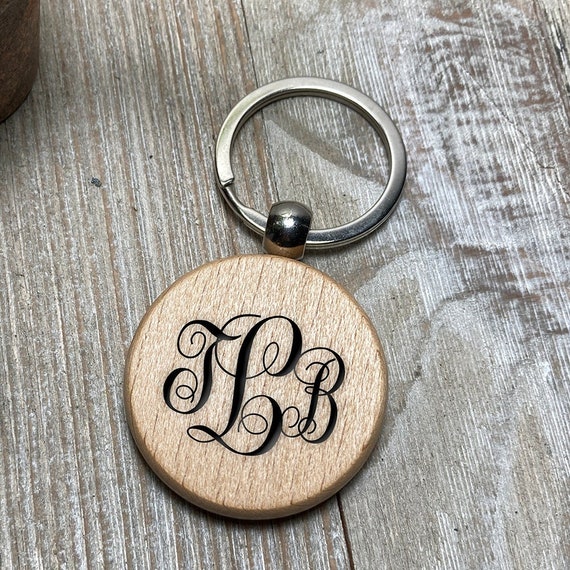 Monogrammed keychain deals