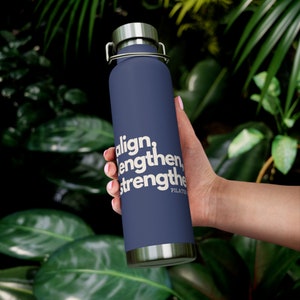 Pilates Water bottle - Stay Hydrated in Style! Align, Lengthen, Strengthen. Trendy, Cute.