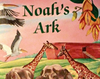 Personalized Bible Books Noah's Ark, Baptism Gift for Kids