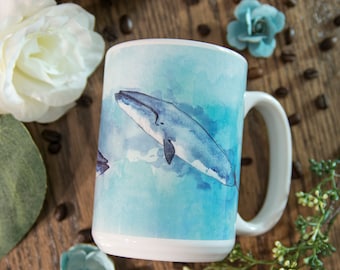 Blue Whale Mug 15 ounce